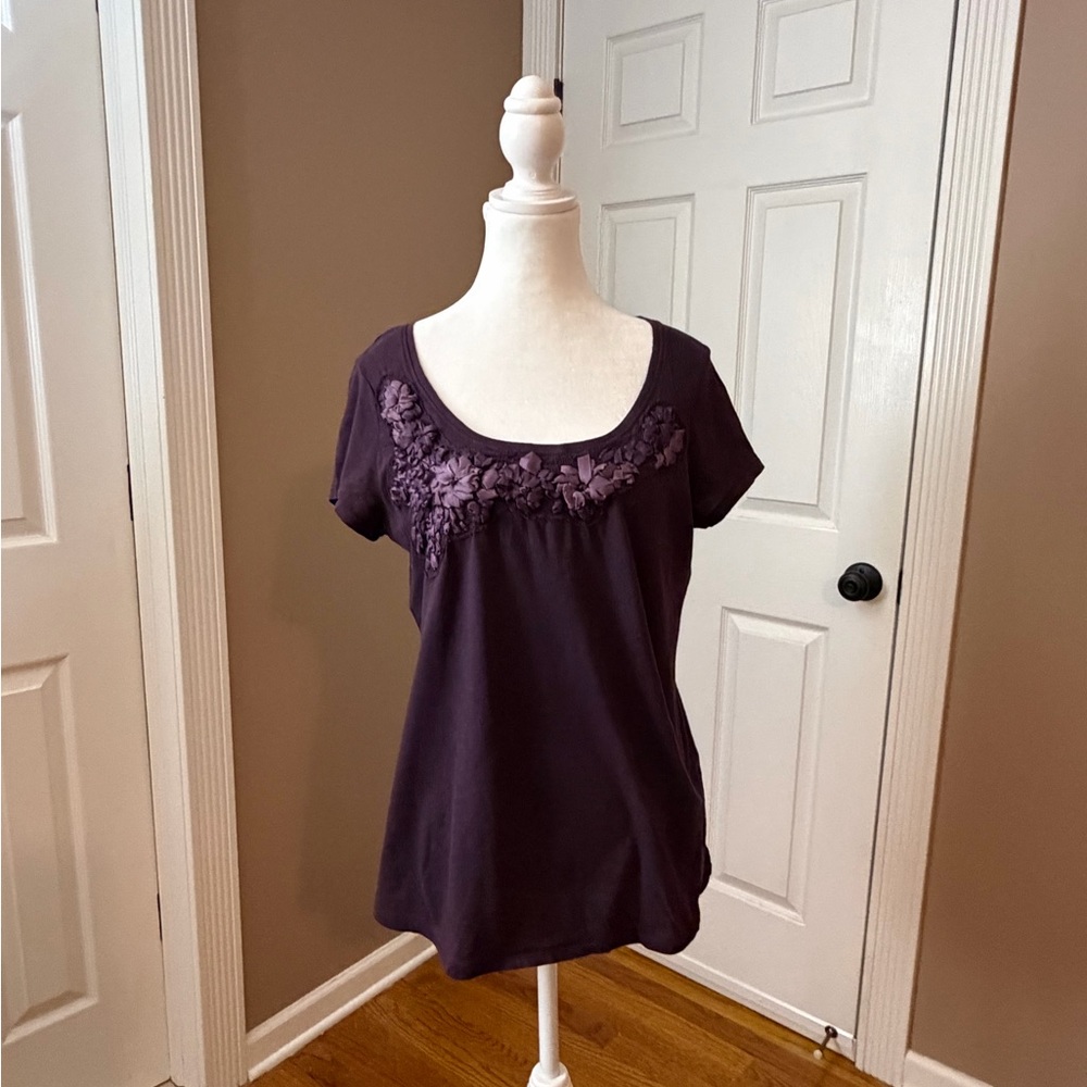 Purple Floral Women's Top